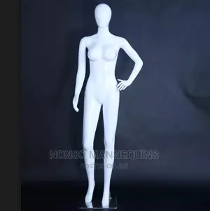 Female Glossy White Fibre Mannequin