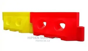 Yellow Water Filled Traffic Barriers By HIPHEN SOLUTIONS