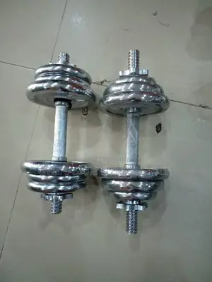 Pair Of 10kg Chrome Dumbbells Chrome 843