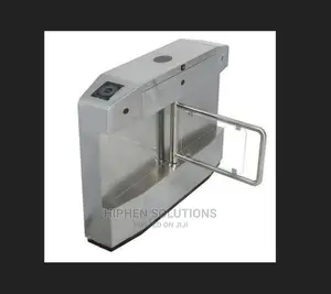 Swing Gate Bar Code Fingerprint Reader Turnstiles By Hiphen