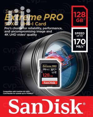 Memory Card Sandisk SD Memory Card 128gb 170mb/S