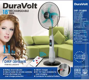 Duravolt Rechargeable Fan Charger Addintion Space18inches