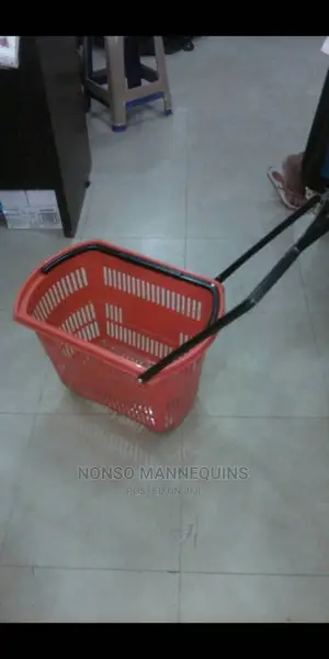 Plastic Supermarket Shopping Rolling Trolley