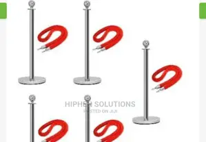 Rope Type Stanchion Crowd Control Queue Barrier 5 Posts BY HIPHEN