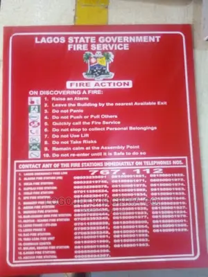 Lagos State Fire Action Notice Signs I Assembly Point Signs