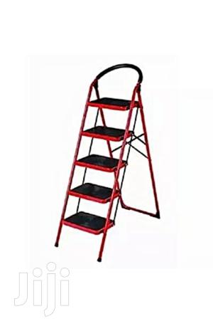 Home Basics 5 Steps Climb Ladder Metal Finish N Plastic