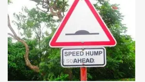 HIPHEN SOLUTIONS Safety Hump Warning Sign