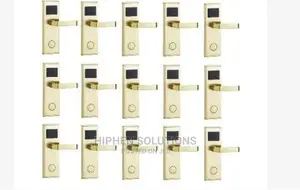 Door Lock With RFID Card Access Control - Gold - 20 Set