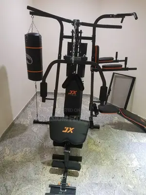 3 Station Home Gym With Punching Bag