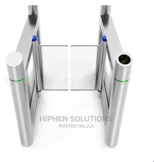 Slim Wing Access Control Barriers Toughened Glass