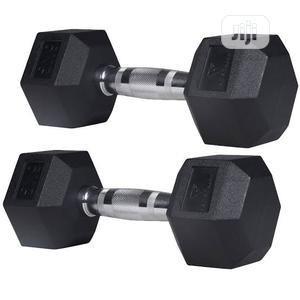 Pair of 17.5kg New Hexagonal Dumbell Commercial