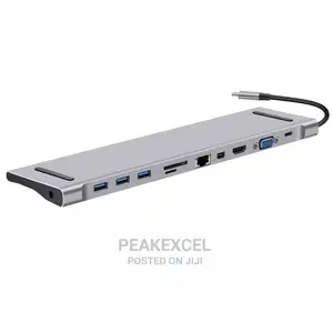 Type-C Hub to HDMI/VGA/USB3.0/LAN/MINI DP Station 11in1 CONVERTER
