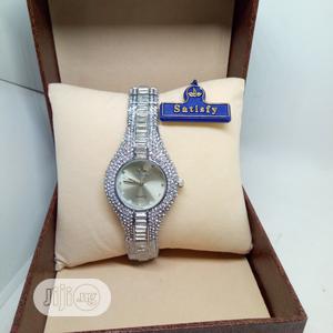 Satisfy Ladies Studded Wrist Watch - Silver
