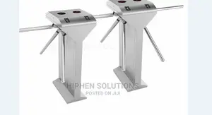 Silver Coloured Access Control Gate BY HIPHEN SOLUTIONS LTD
