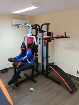 3 Station Home Gym With Punching Bag 908