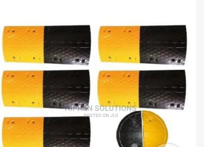 5m Rubber Traffic Speed Breaker Bump Hump With End Caps By Hsl