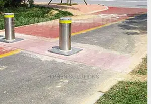 Steel Automatic Lit Electric Bollards Barrier Remote By Hiphe