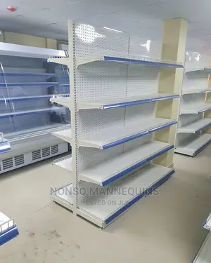 Strong Affordable Double Sided Supermarket Display Shelves