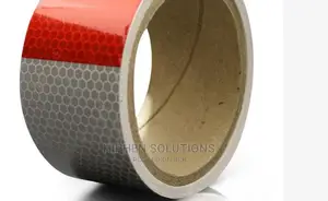 Safety Reflective Tape - Red & White - 2 Inches By 5 Yards By Hs