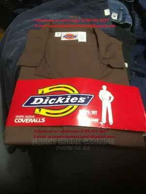Coveralls Brown Short Sleeves Dickies 65/35 Size 46 Long