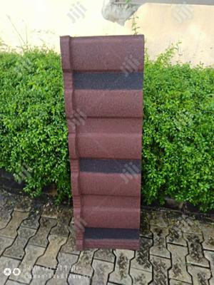 Brown And Black Roman Stone Coated Roofing Sheet.
