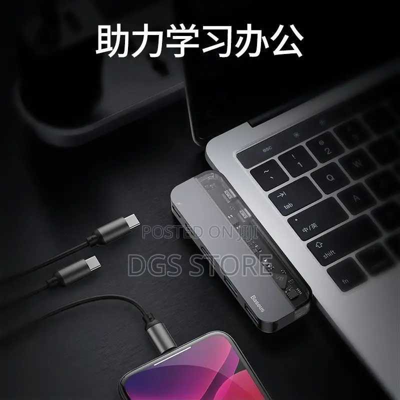 Baseus Transparent Series Type C Multi-Functional Hubadapter