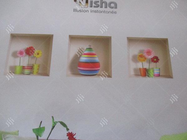 Nisha 3 Reuseable 3D Effect Wall Decals