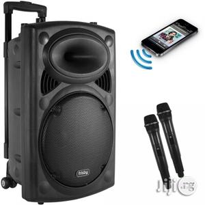 Rechargeable Bluetooth Speaker With Two Wireless Microphone