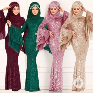Women's Islam Sequins Hip Sleeve Dress