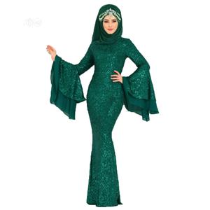 Women's Islam Sequins Hip Sleeve Dress