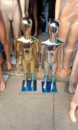 Kid Gold Silver Chrome Children Clothes Display Mannequin