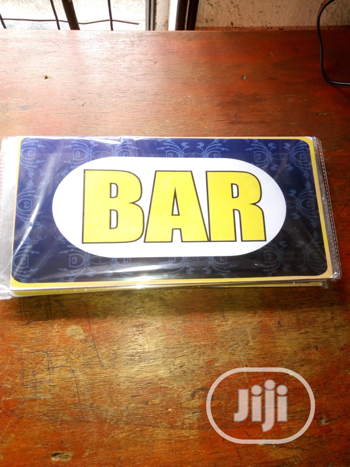 Bar Signage.