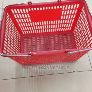 Supermarket Plastic and Metal Shopping Basket
