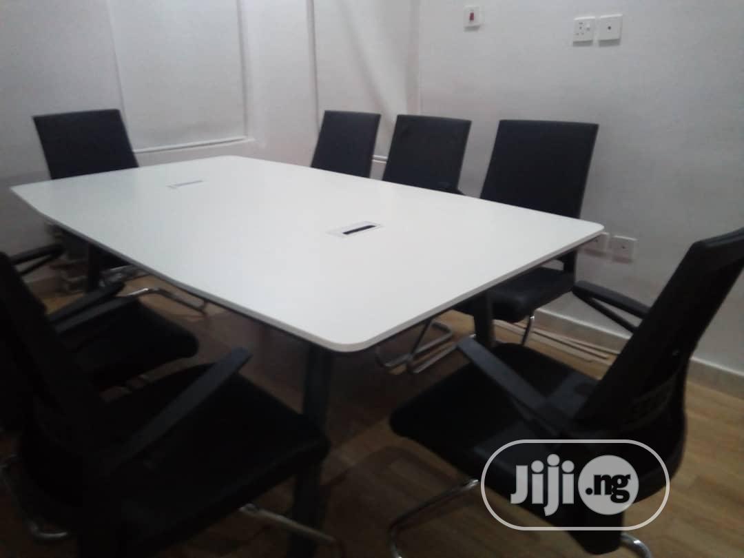 2meter White Conference Table