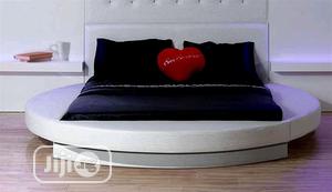 Luxury Bespoke Round Leather Padded Bed.