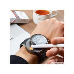 Genuine Leather Men Light Wrist Watch
