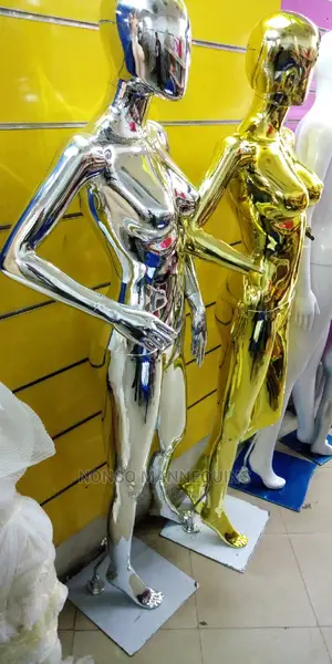 Silver Gold Chrome Mannquin Display For Sale