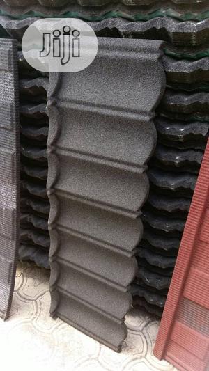Black Bond Stone Coated Roofing Sheet.