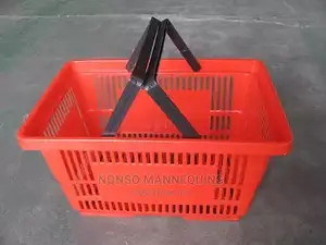 Supermarket Shopping Basket With Double Handle