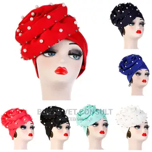 Fashion Female Solid Color Cotton Big Flower Beaded Cap
