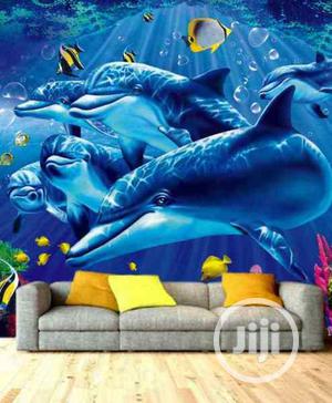 Amazing Underwater 8d Dolphin Wall Mural