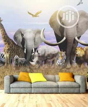 8d Animals in Africa Desert Design Wall Mural