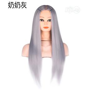 Mannequin Head Grey Ladies Style Wig
