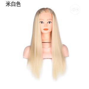 White Rice Hair Wig Practice Head Braided