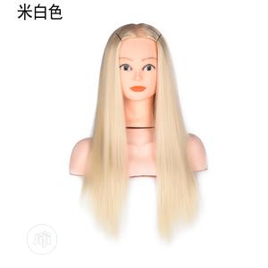 Braided Hair White Rice Practice Head Wig
