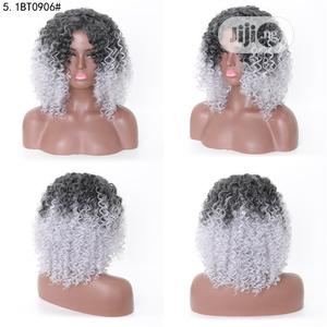American Black Dark Grandma Gray Short Curly Hair Wigs