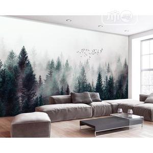 8D Foggy Forest Photo Mural Wall Paper