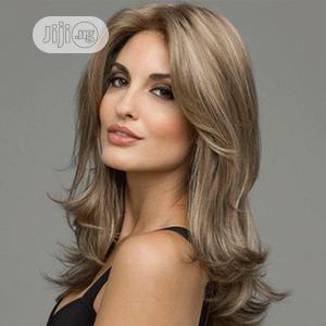 Curly Length Sliky Human Hair Brown Wig