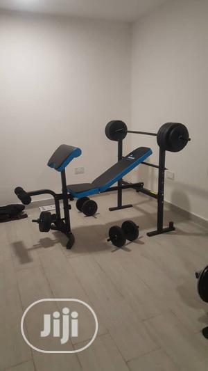 Multi Adjustable Weight Bench With 50kg Barbells