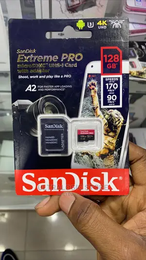 New Sandisk Extreme Pro 128GB Microsd Memory Card